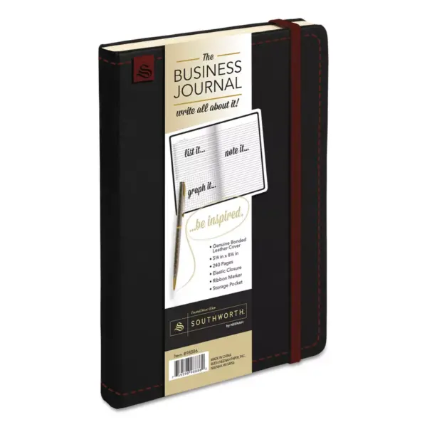 Southworth® Business Journal Ruled 8 1/4 x 5 1/8 Black Cover 240 Sheets 9888601