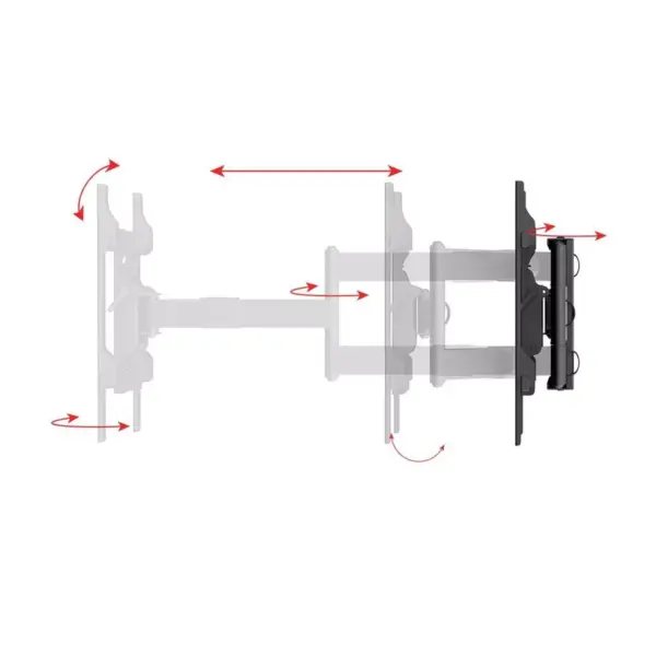 Monoprice Portrait and Landscape 360 Full-Motion Articulating TV Wall Mount for TVs 40in to 75in, Weight Capacity 110 lbs, Extension 3.3in to 31.5in