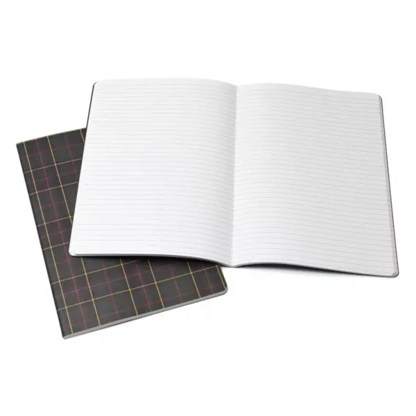 Soft Cover Jr. Notebook Set Plaid and Gold Foil 2ct - Gartner Studios