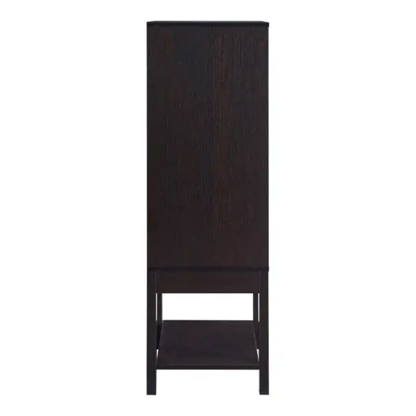 Jingal 4 Open Shelf Wine Cabinet Red Cocoa - miBasics