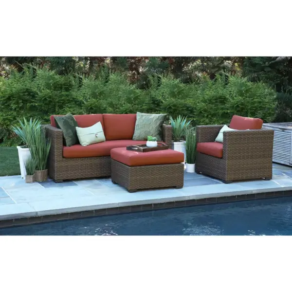 Redbay 3pc Deep Seating Set with Sunbrella Fabric - Canopy Home and Garden