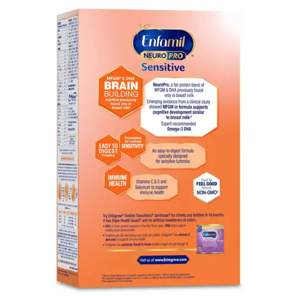 Enfamil NeuroPro Sensitive Infant Formula with Iron Powder - 2ct/14.7oz Each