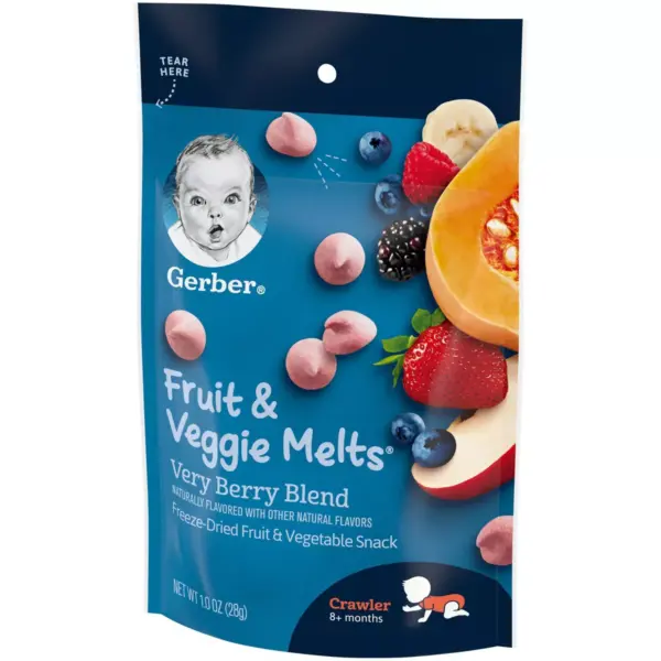 Gerber Fruit & Veggie Melts Very Berry Blend Freeze-Dried Snack - 1oz