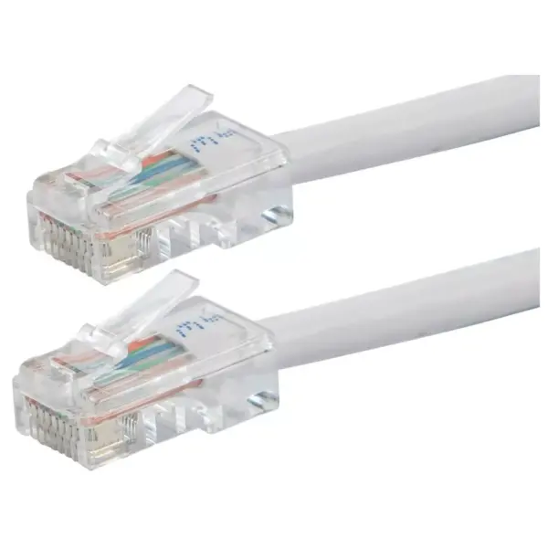 Monoprice Cat5e Ethernet Patch Cable - 25 Feet - White | Network Internet Cord - RJ45, Stranded, 350Mhz, UTP, Pure Bare Copper Wire, 24AWG - Zeroboot