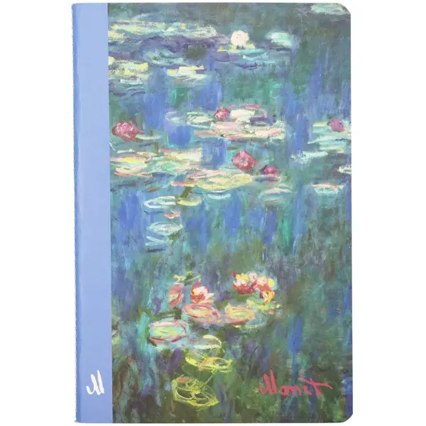 The Gifted Stationary 6-Pack A5 Claude Monet Travel Pocket Softcover Journal Lined Notebook, 8.25"x5.5"