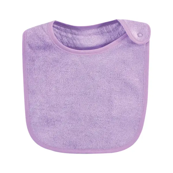 Hudson Baby Infant Girl Rayon from Bamboo Terry Bibs, Purple Mint, One Size