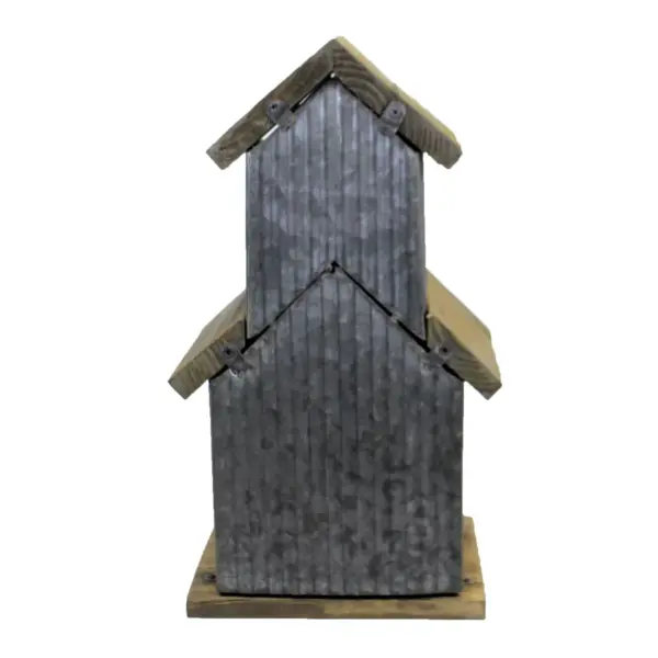 Home & Garden 14.75" Townhouse Bird House Decor Two Tier Direct Designs International  -  Bird And Insect Houses