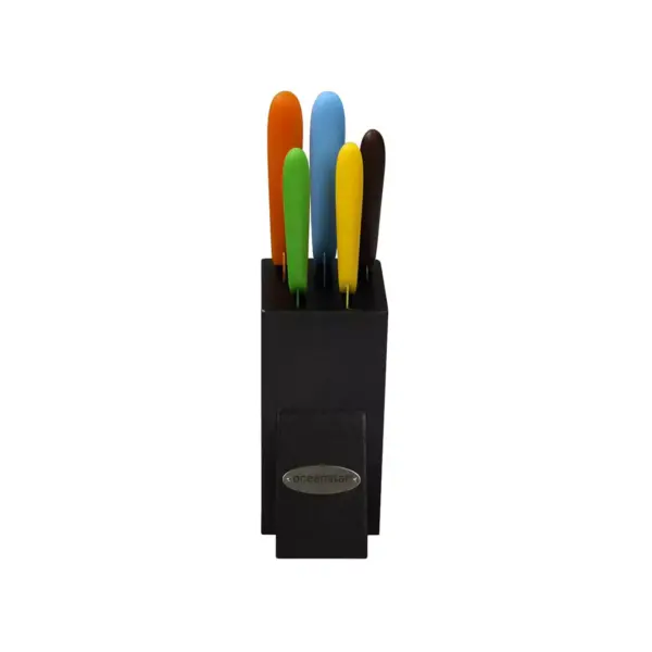 Oceanstar 6-Piece Non-Stick Coating knife set with Block