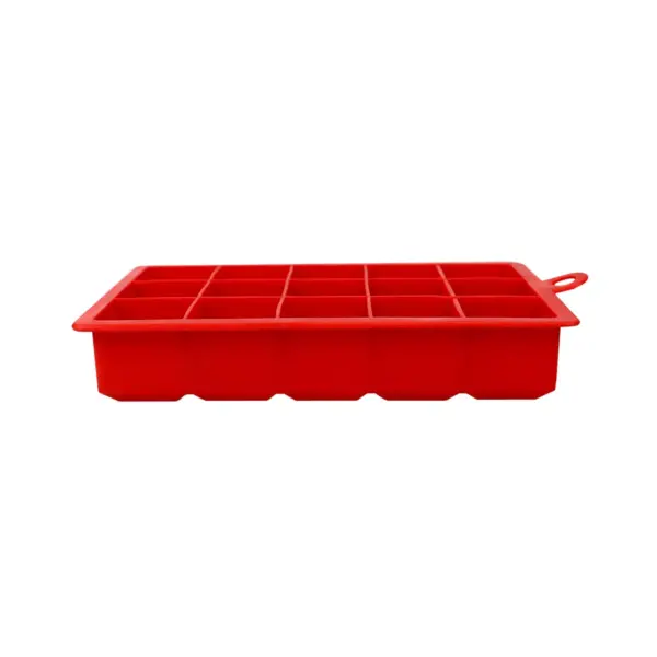 Home Basics Silicone Ice Cube Tray Red