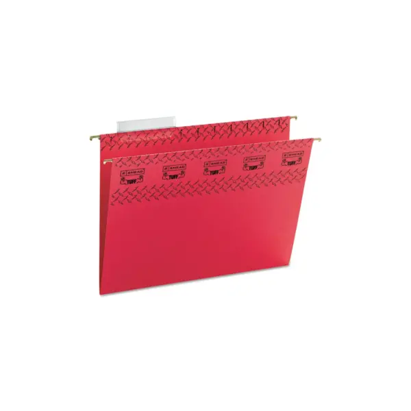 Smead Tuff Hanging Folder with Easy Slide Tab Letter Red 18/Pack 64043