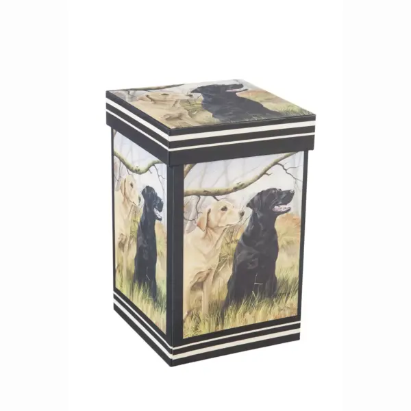 Evergreen Beautiful Black and Yellow Dogs Ceramic Perfect Cup - 4 x 5 x 7 Inches Indoor/Outdoor home goods For Kitchens, Parties and Homes