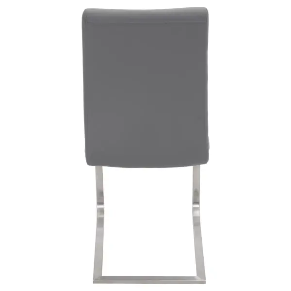 Set of 2 Foster Contemporary Dining Chair Stainless Steel/Gray - LumiSource