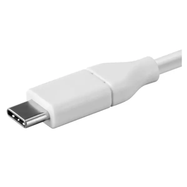 Monoprice USB & Lightning Cable - 0.5 Meter - White | 2.0 USB-C to USB-C 3A 480 Mbps - Select Series