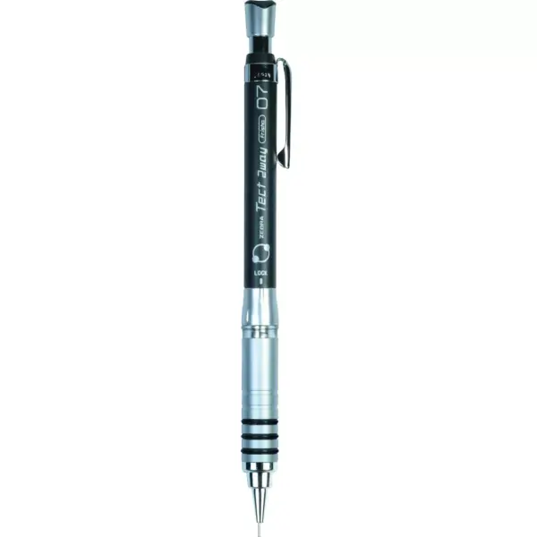 Zebra Zensations Tect 2way 1000 Technical Pencil, HB, #2, 0.7 mm, Black Barrel 06111