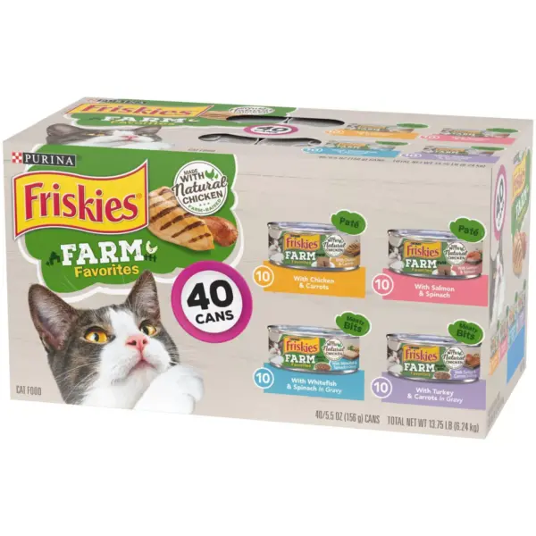 Friskies Farm Favorites Wet Cat Food Variety Pack - 5.5oz/40ct