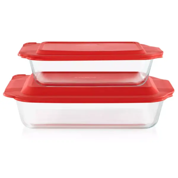 Pyrex Deep 4pc Glass Bakeware Set