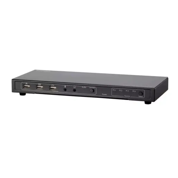 Monoprice 4K 4x1 HDMI 1.4 & USB 2.0 KVM Switch, Includes A USB 2.0 Data Connection With Over Current Detection And Protection