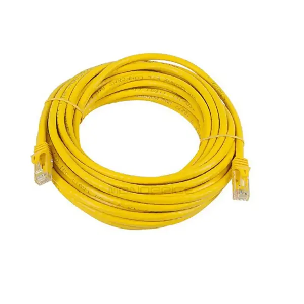 Monoprice Cat6 Ethernet Patch Cable - 25 Feet - Yellow | Network Internet Cord - RJ45, Stranded, 550Mhz, UTP, Pure Bare Copper Wire, 24AWG - Flexboot