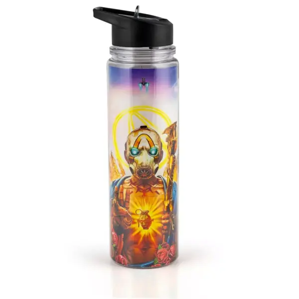 Just Funky Borderlands 3 Psycho Bandit Double Walled Plastic Water Bottle | Holds 17 Ounces