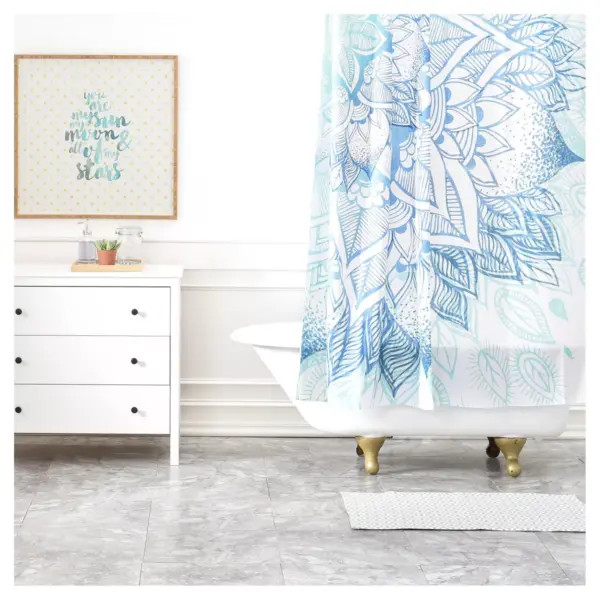 Rosebudstudio Lovely Soul Shower Curtain Blue - Deny Designs