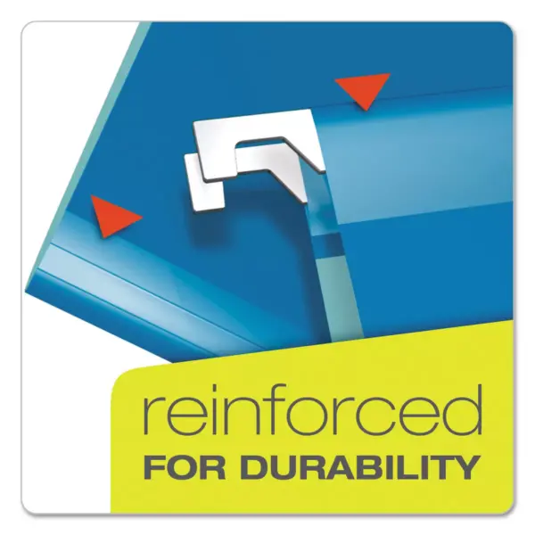 Pendaflex Reinforced Hanging Folders 1/5 Tab Letter Blue 25/Box 415215BLU