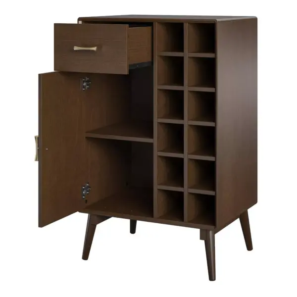 Brittany Bar Cabinet Walnut - Novogratz