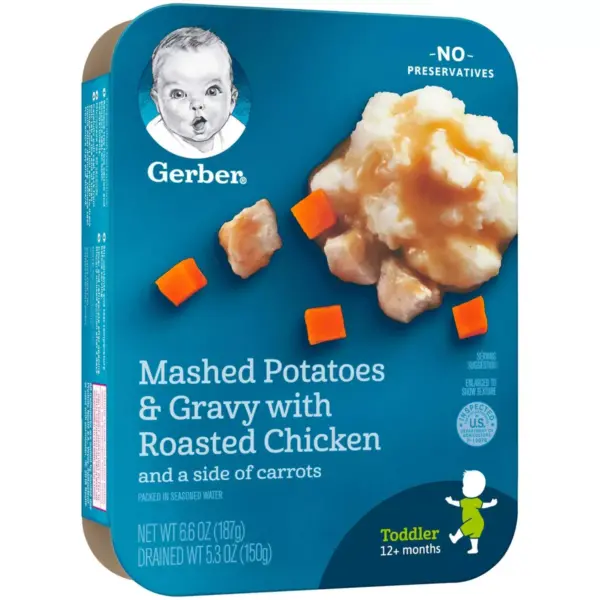 Gerber Lil' Entrees Mashed Potatoes & Gravy with Roasted Chicken and Carrots Baby Meals - 6.6oz