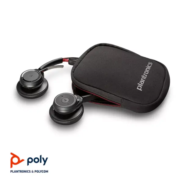 Plantronics Voyager Focus UC Bluetooth USB B825 - Dual Ear (Stereo) Headset - Computer & Mobile Phone Headset with Active Noise Canceling - Plantronics a Poly Company