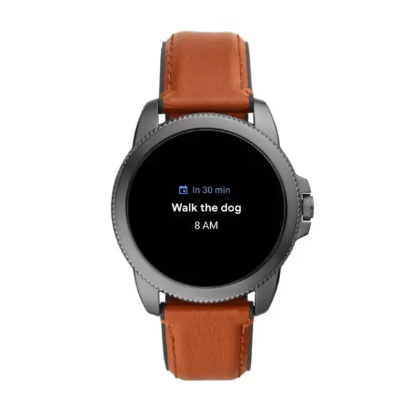 Fossil Gen 5E Smartwatch 44mm - Smoke with Brown Leather