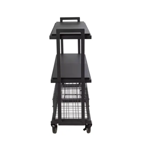 Cart System with wheels 3 Tier Black - Atlantic