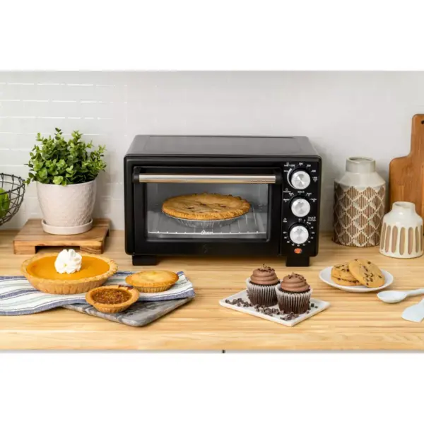 Oster Countertop Convection and 4-Slice Toaster Oven – Matte Black