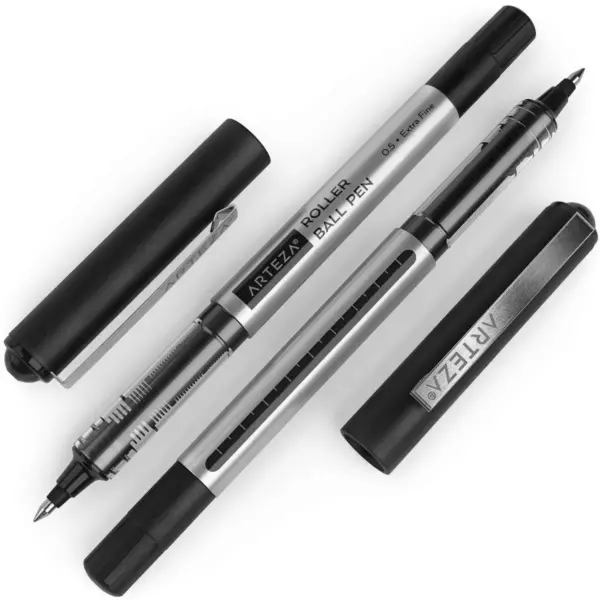 Arteza Roller Ball Pens, Black, Extra Fine 0.5 mm - 20 Pack (ARTZ-9216)