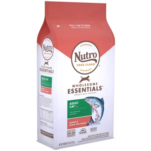 Nutro Wholesome Essentials Salmon & Brown Rice Recipe Adult Premium Dry Cat Food - 5lbs