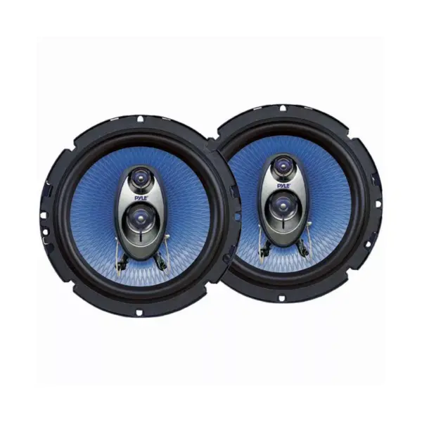 2) Pyle PL63BL 6.5" 360W 3-Way + PL53BL 5.25" 200W Car Audio Coaxial Speakers