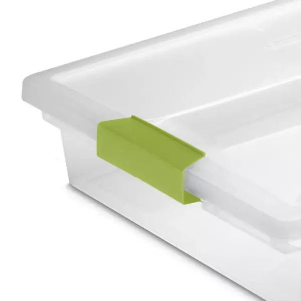 Sterilite Clip Storage Box Green