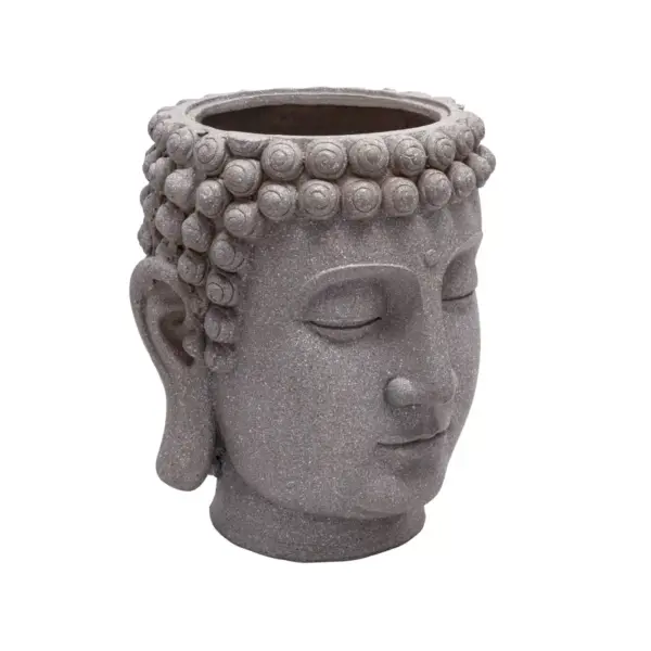 Buddha Head Planter Gray - Sagebrook Home