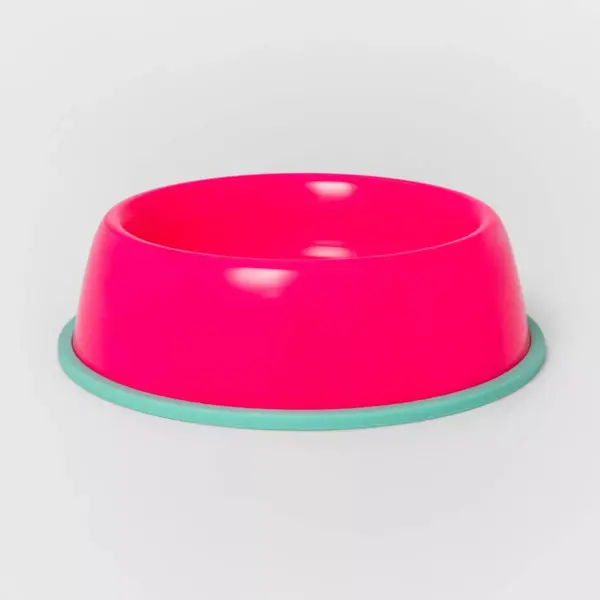 Plastic Dog Bowl - Pink - Sun Squad™