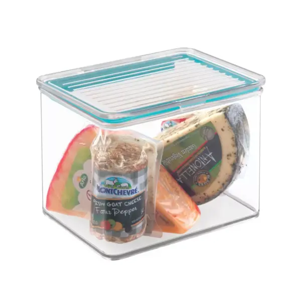 mDesign Airtight Stackable Food Storage Container, 2 Quarts, 4 Pack - Clear