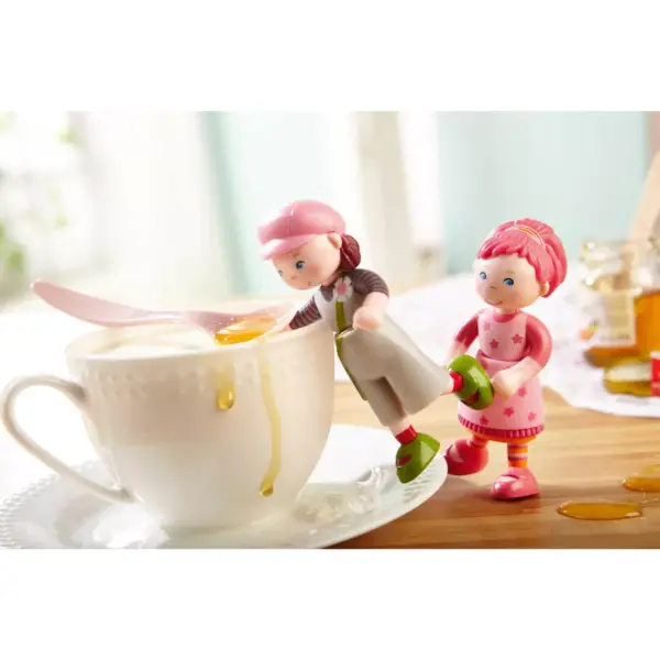 HABA Little Friends Elise - 4" Dollhouse Toy Figure with Pink Hat