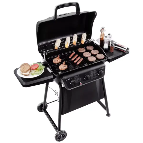 Char-Broil Classic 3 Burner Outdoor Backyard BBQ Propane Gas Grill (2 Pack)