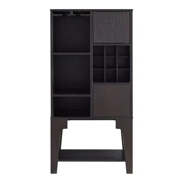 Jingal 4 Open Shelf Wine Cabinet Red Cocoa - miBasics