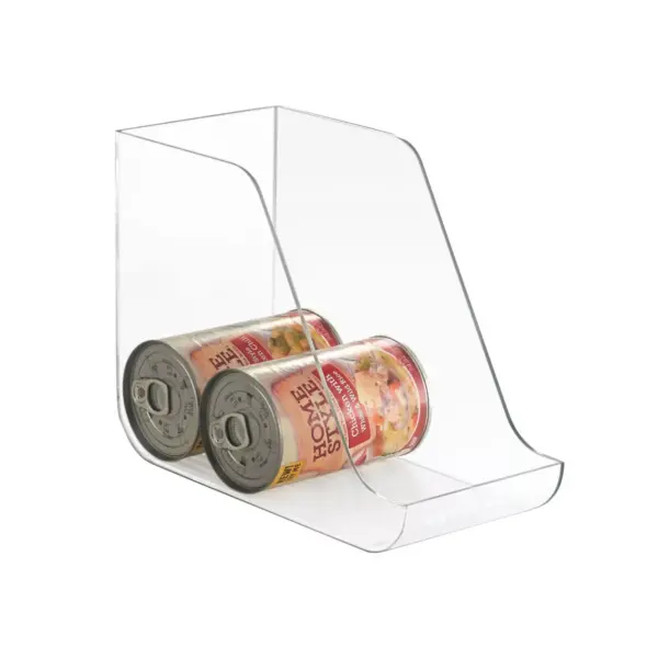 mDesign Canned Food Dispenser Kitchen Storage Organizer Bin, 4 Pack - Clear