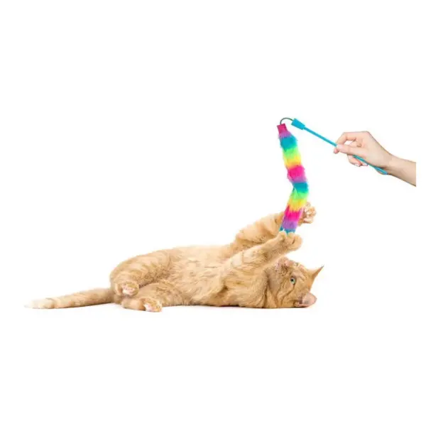 SmartyKat Rainbow Wand Pride Plush Cat Toy