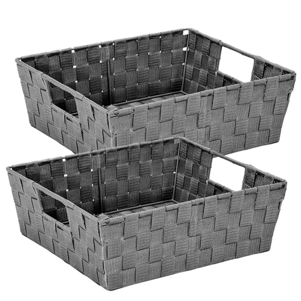 Simplify 2pk Storage Shelf Tote Gray