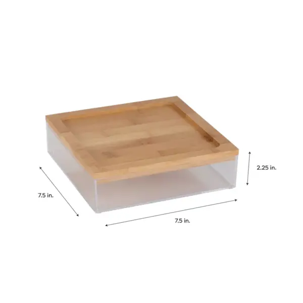 Simplify Large Organizer with Bamboo Lid Clear