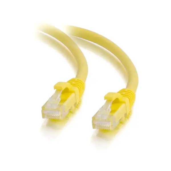 C2G-1ft Cat5e Snagless Unshielded (UTP) Network Patch Cable - Yellow - Category 5e for Network Device - RJ-45 Male - RJ-45 Male - 1ft - Yellow