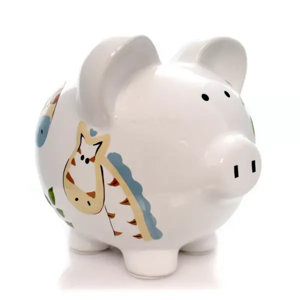 Bank 7.5" Jungle Jack Piggy Bank Monkey Cat Giraffe  -  Decorative Banks