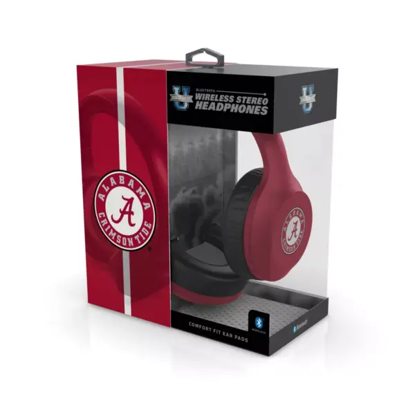 NCAA Alabama Crimson Tide Wireless Bluetooth Over-Ear Headphones