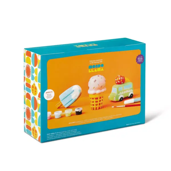 3pk Paint-Your-Own Ceramic Ice Cream Kit - Mondo Llama™