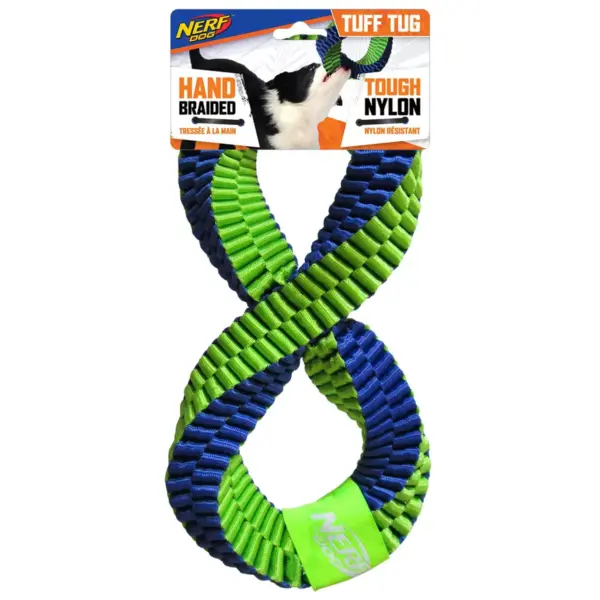 NERF Nylon Braided Twisted Infinity Tug Dog Toy